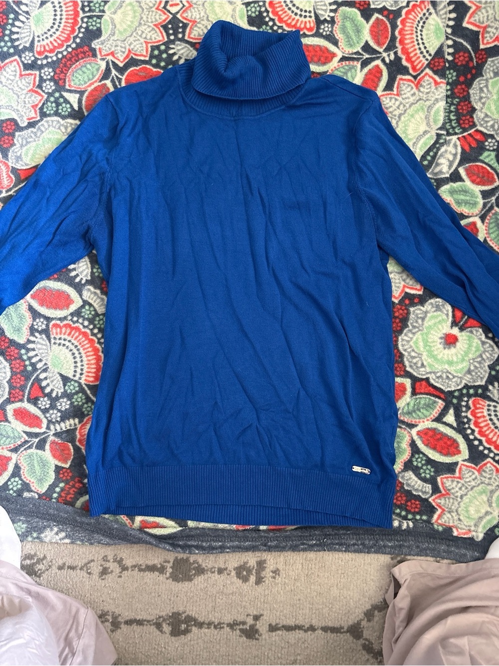 Calvin Klein Men's Royal Blue Turtleneck Sweater